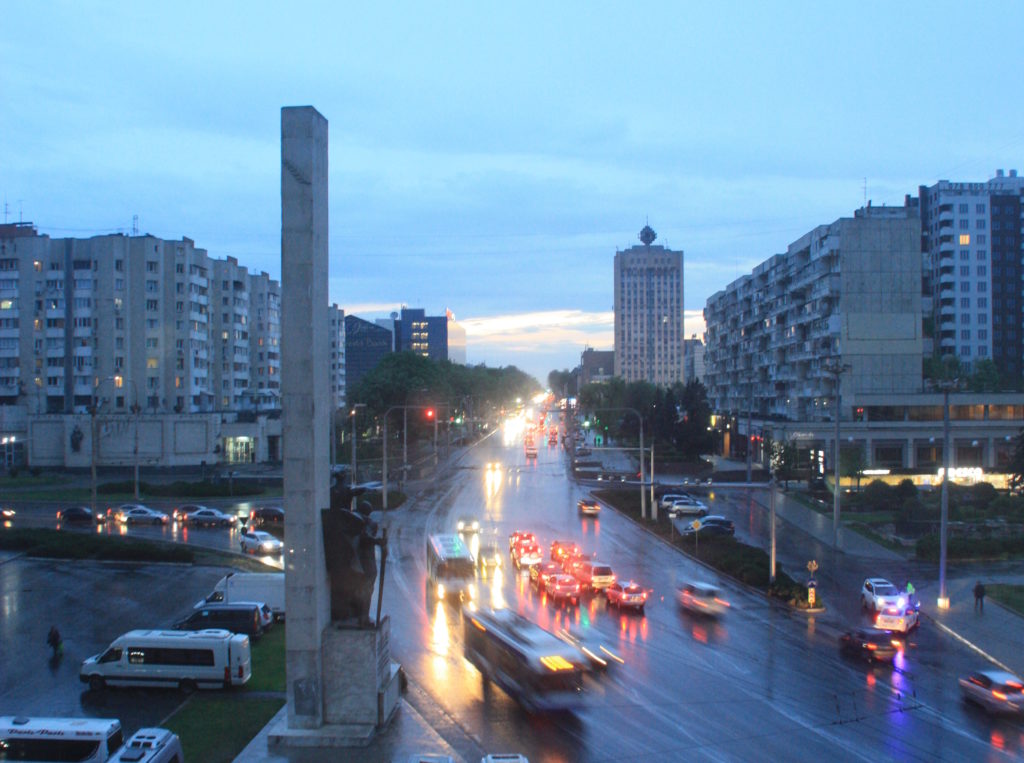 Frå hovudgata i Chisinau