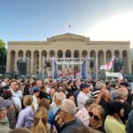 Regjeringsvennlig demonstrasjon i sentrale Tbilisi